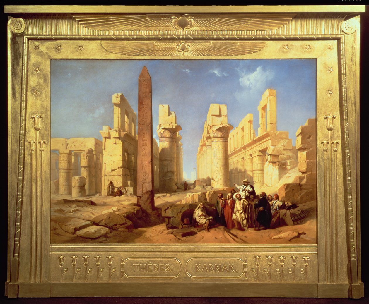 As ruínas do Palácio de Karnak em Tebas, 1856 (painel) de Jacob Jacobs