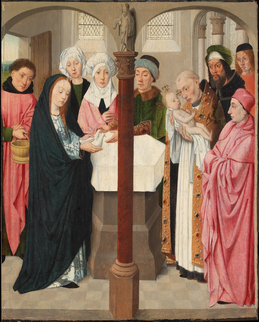 A apresentação no templo, c.1490-1500 (óleo e têmpera no painel) de Jacob Jansz.