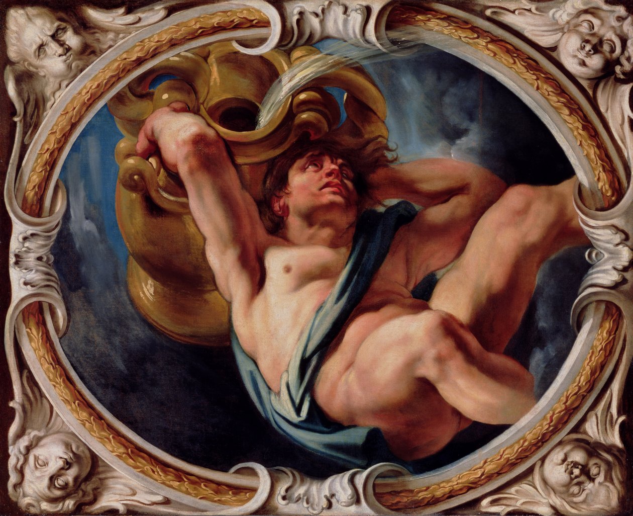 Aquário, dos Signos do Zodíaco (ver também 196700 a 196711) de Jacob Jordaens