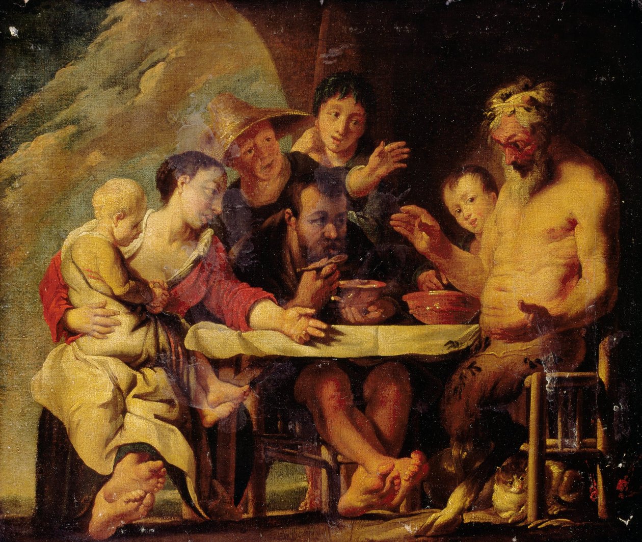 Sátiro e Camponeses de Jacob Jordaens