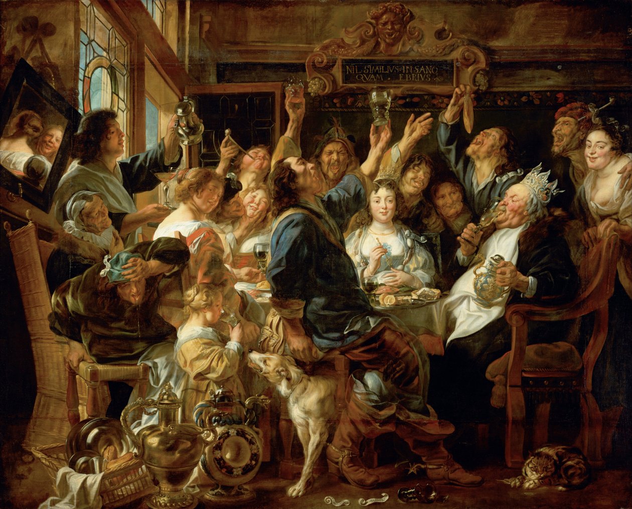 A festa do rei do feijão de Jacob Jordaens