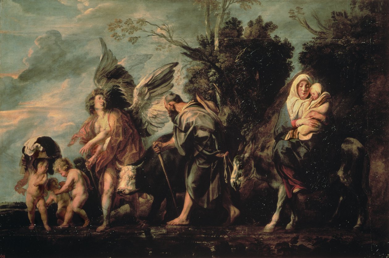 A fuga para o Egito, século XVII de Jacob Jordaens