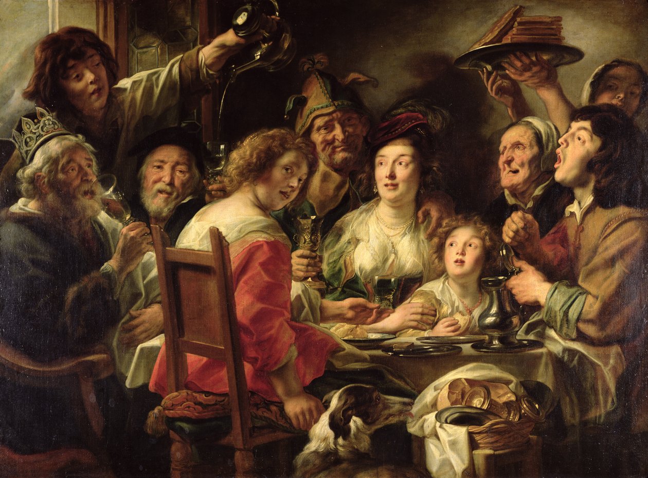 O rei bebe de Jacob Jordaens
