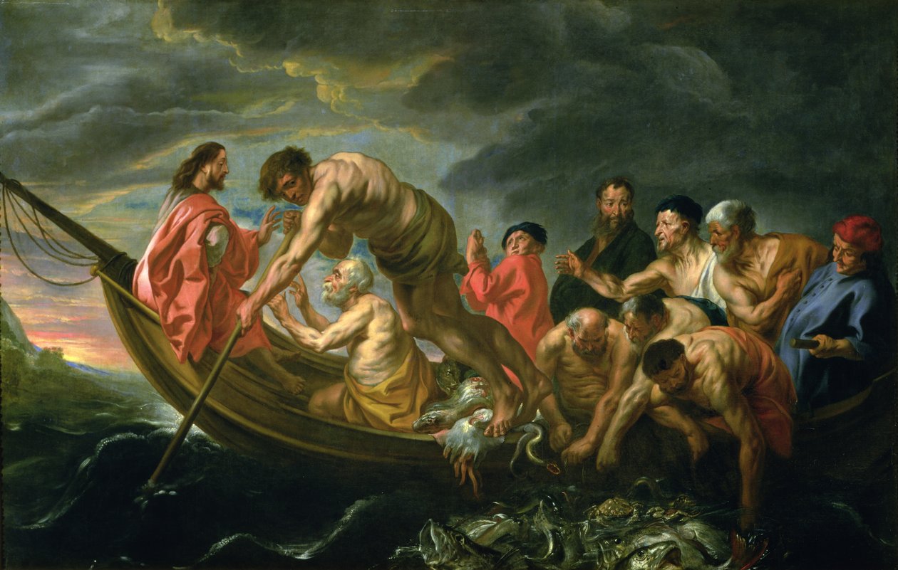 O Miraculous Draft of Fishes, c.1640 de Jacob Jordaens
