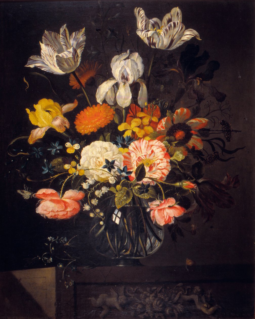 Ainda-vida com flores de Jacob Marrel