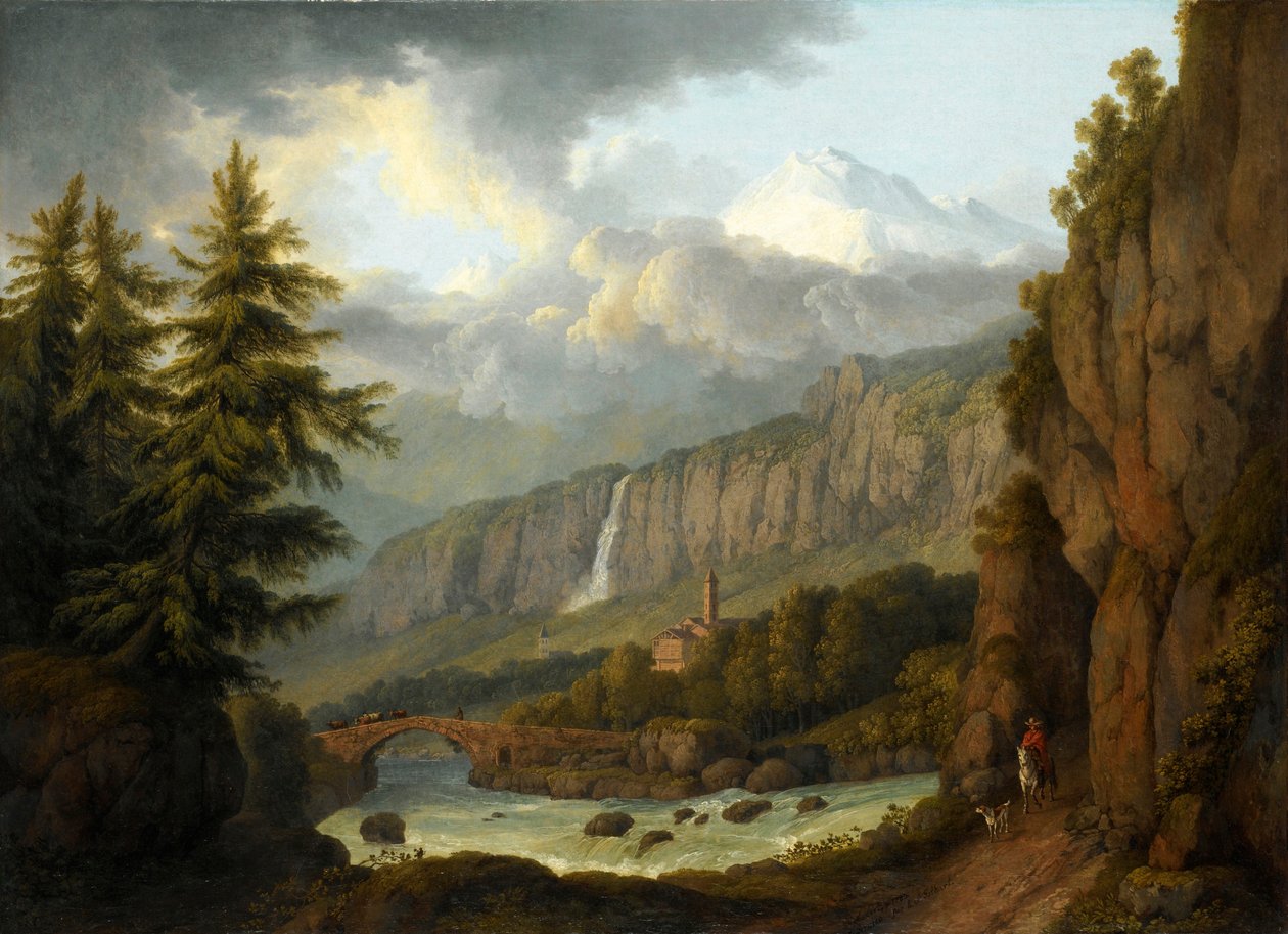 Vista de Giornico de St. Gotthard Pass de Jacob Philipp Hackert