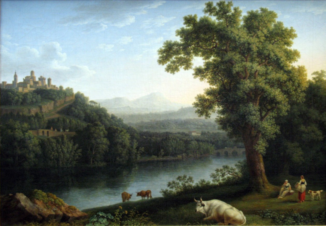 Paisagem do rio de Jacob Philippe Hackert