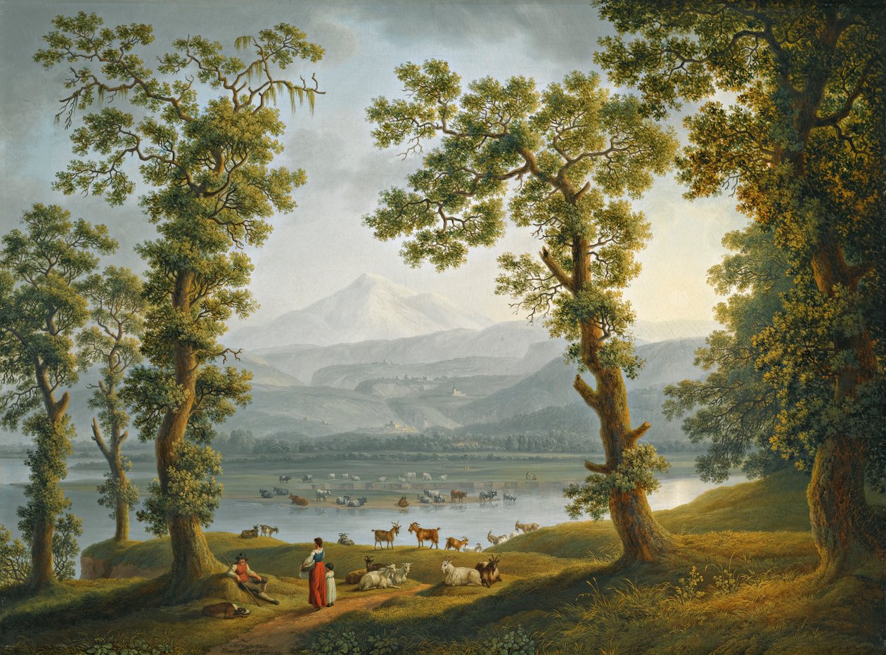Vista, de, piedimonte de Jacob Philipp Hackert