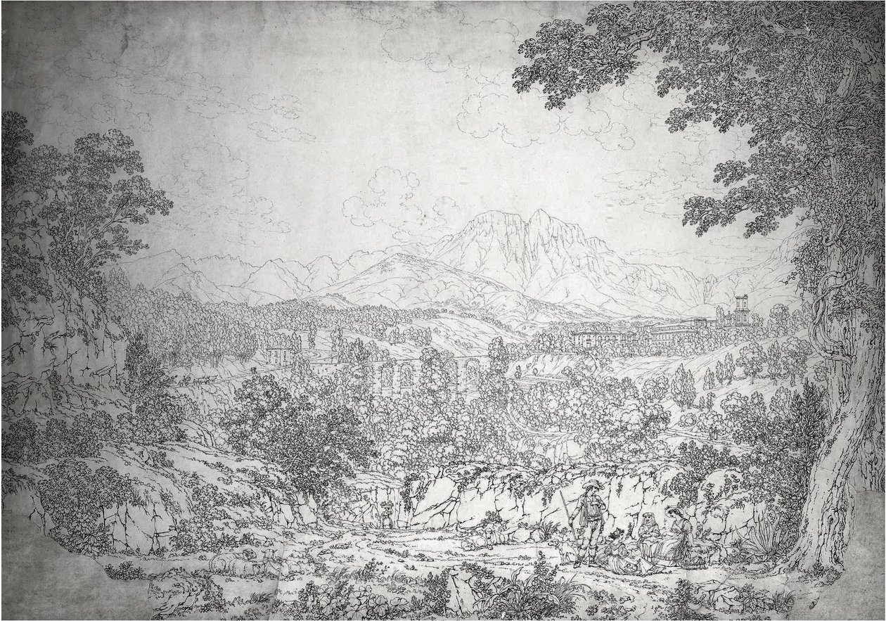 Vista, de, cava, dei, Tirreni de Jacob Philippe Hackert