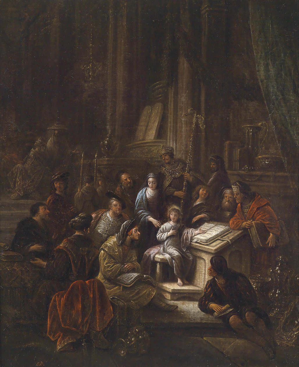 Jesus, de doze anos de idade, no templo. de Jacob Willemsz de Wet or Wett