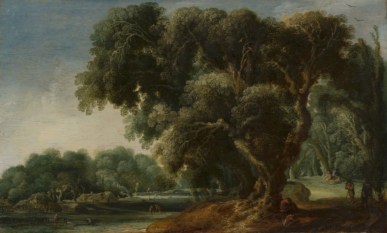 Gefantaseerd boslandschap de Jacob van Geel