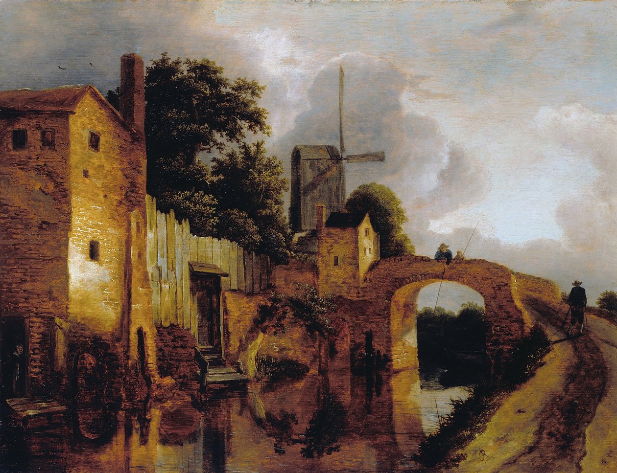 Canal com ponte de Jacob van Ruisdael