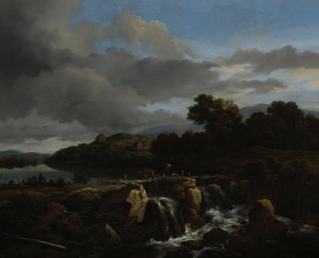 Paisagem com cascata de Jacob van Ruisdael