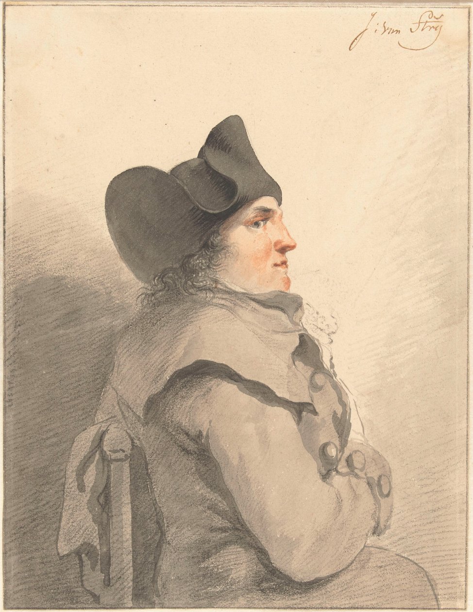 Retrato de um homem de Jacob van Strij