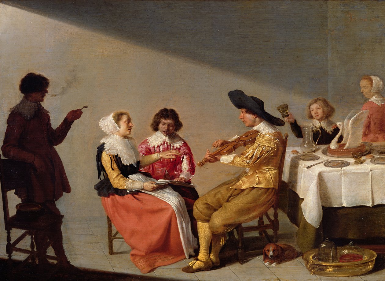 Uma festa musical, 1631 de Jacob van Velsen