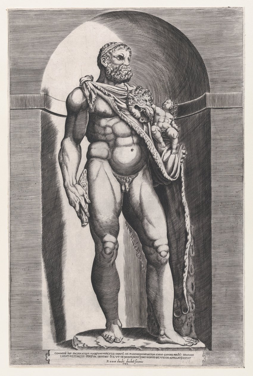 Speculum Romanae Magnificentiae: Emperor Commodus como Hércules, 1582., 1582. de Jacob(us) Bos.