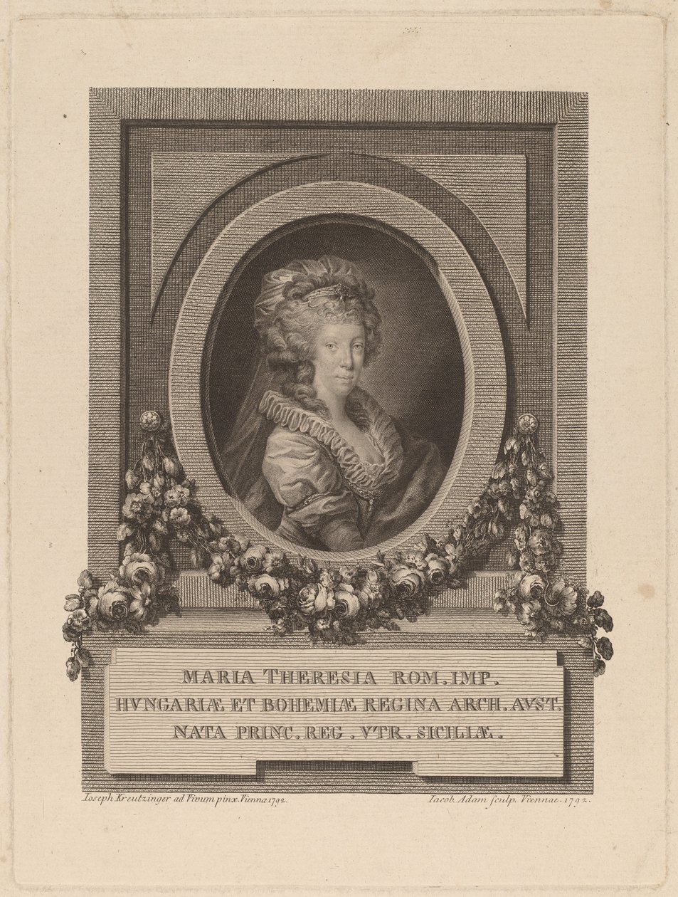 Marie-Thérèse, Santa Imperatriz Romana de Jacob Adam after Josef Kreutzinger