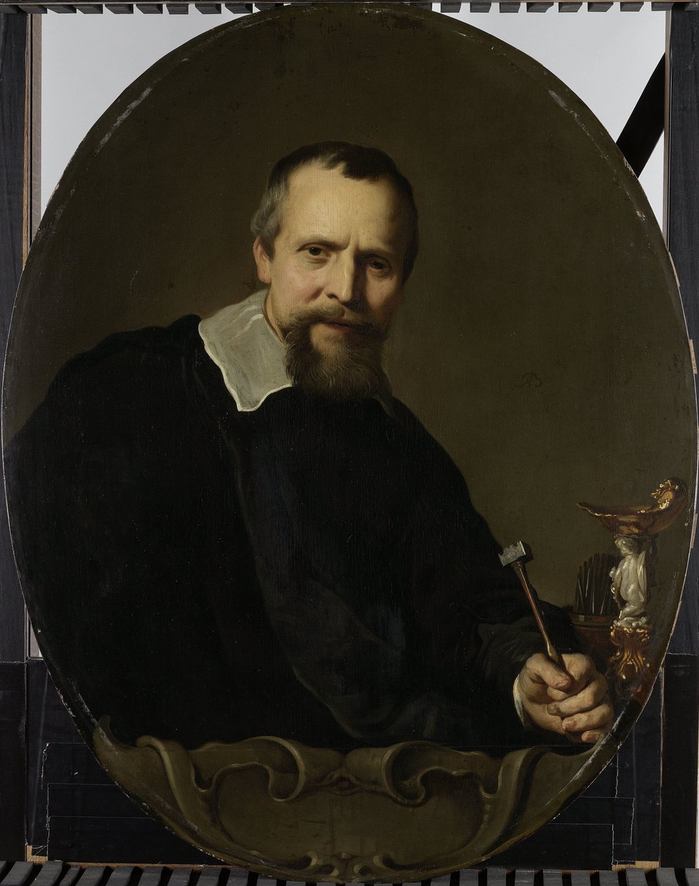 Retrato de Johannes Lutma Jan Lutma (1584/85-1669). Ourives de Amsterdã de Jacob Adriaensz. Backer