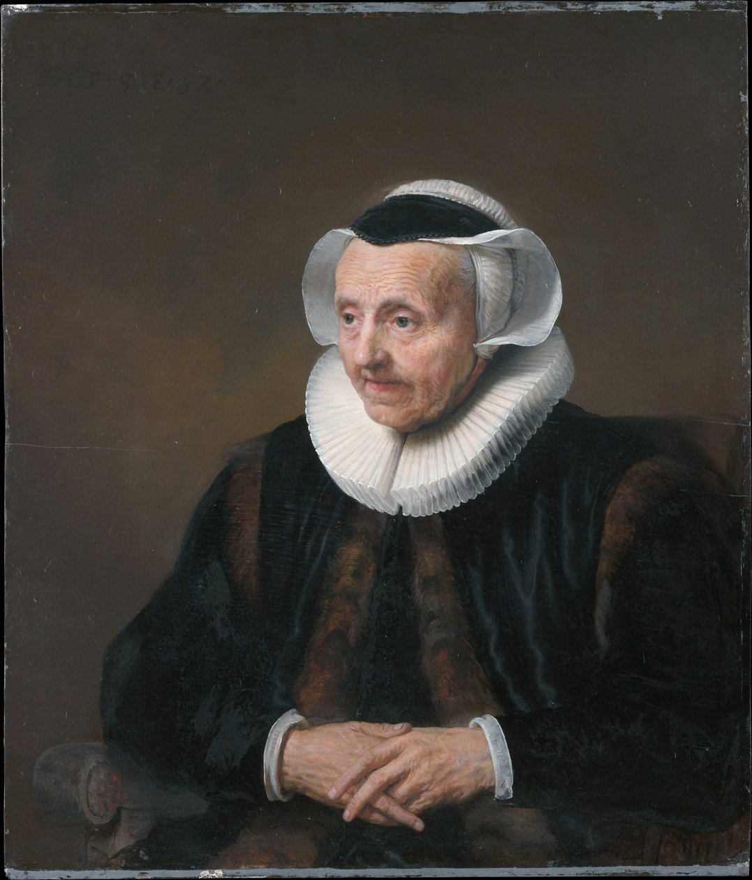 Retrato de uma mulher idosa de Jacob Adriaensz Backer