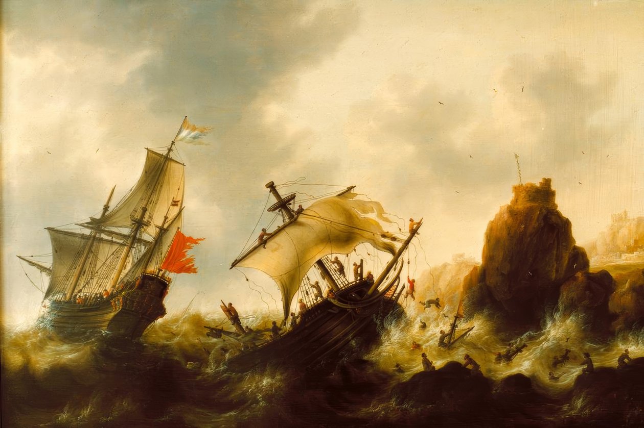 Naufrágio na tempestade de Jacob Adriaensz Bellevois