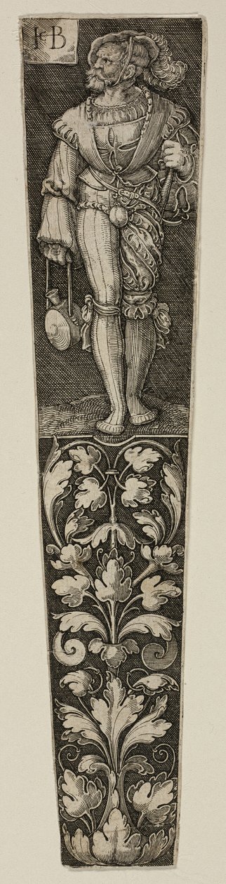 Bainha da adaga com um Landsknecht de Jacob Binck