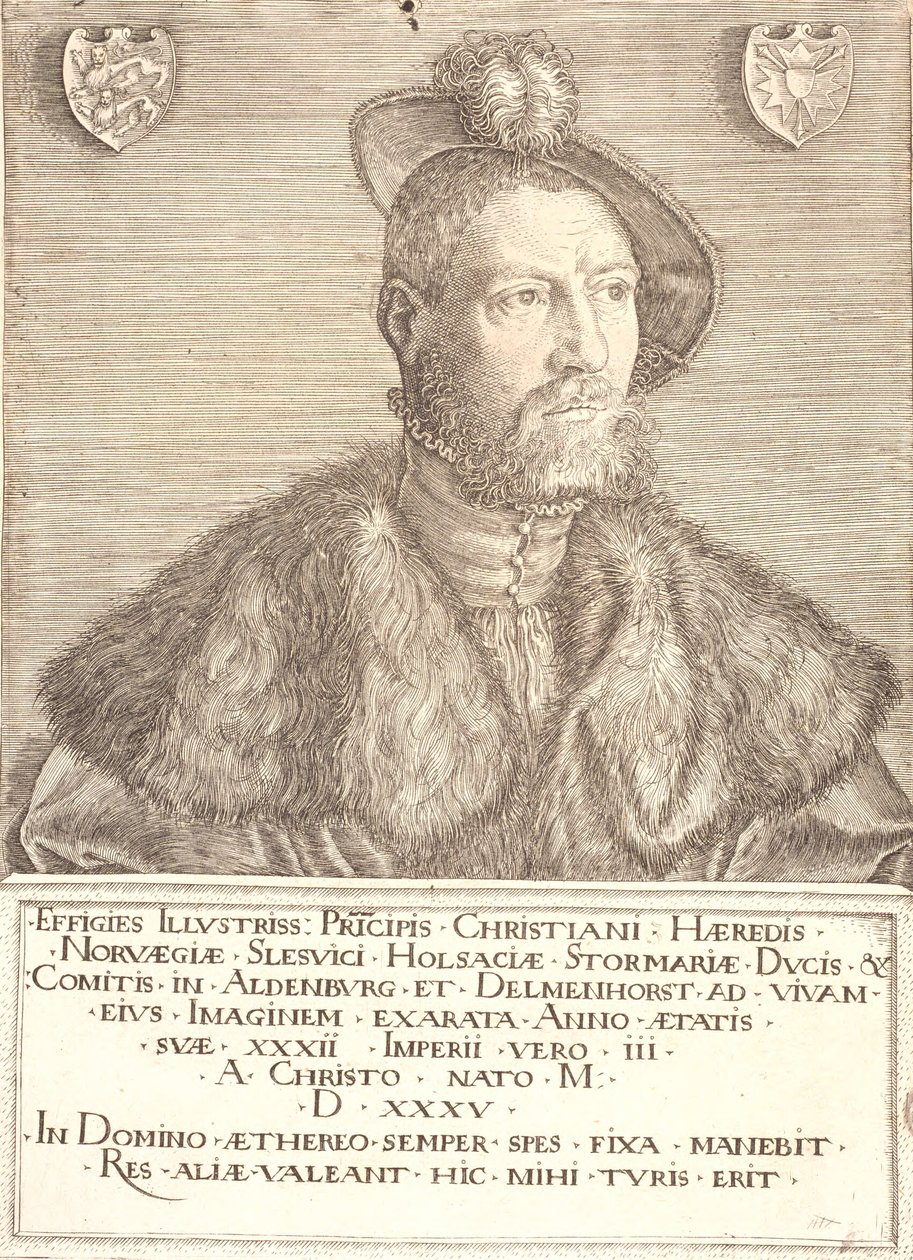 Retrato do rei Cristiano III de Jacob Binck