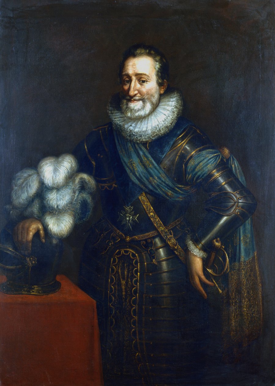 Henrique IV, primeiro Bourbon Rei da França, c1589-1610 de Jacob Bunel