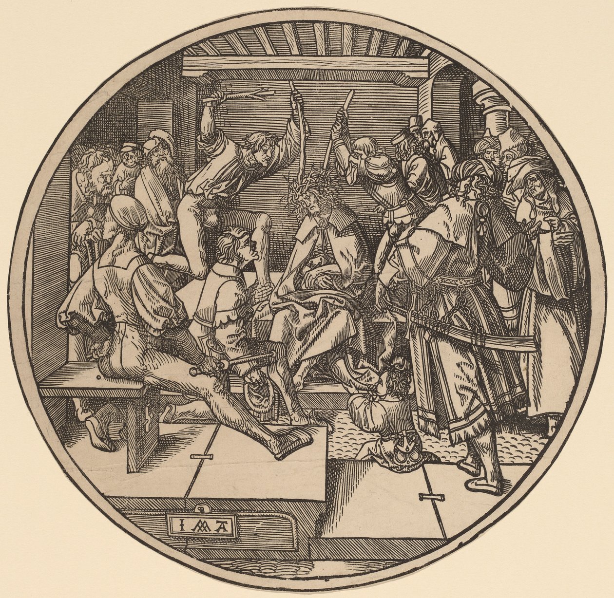 Cristo coroado de espinhos de Jacob Cornelisz van Oostsanen