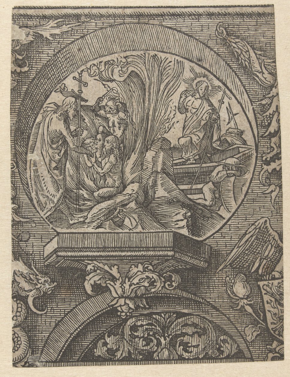 A Ascensão e Ressurreição de Cristo O Credo (título da série) de Jacob Cornelisz van Oostsanen