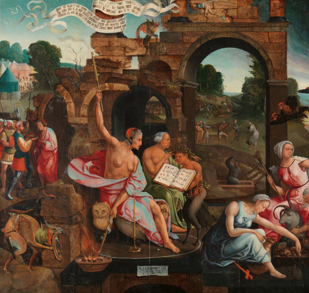 Saul e a Bruxa de Endor de Jacob Cornelisz van Oostsanen