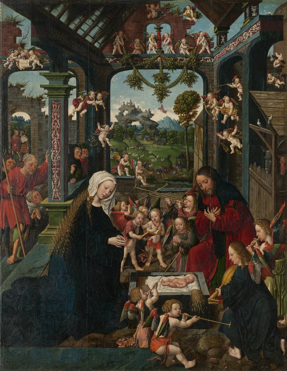 A Adoração do Menino Jesus de Jacob Cornelisz. van Oostsanen