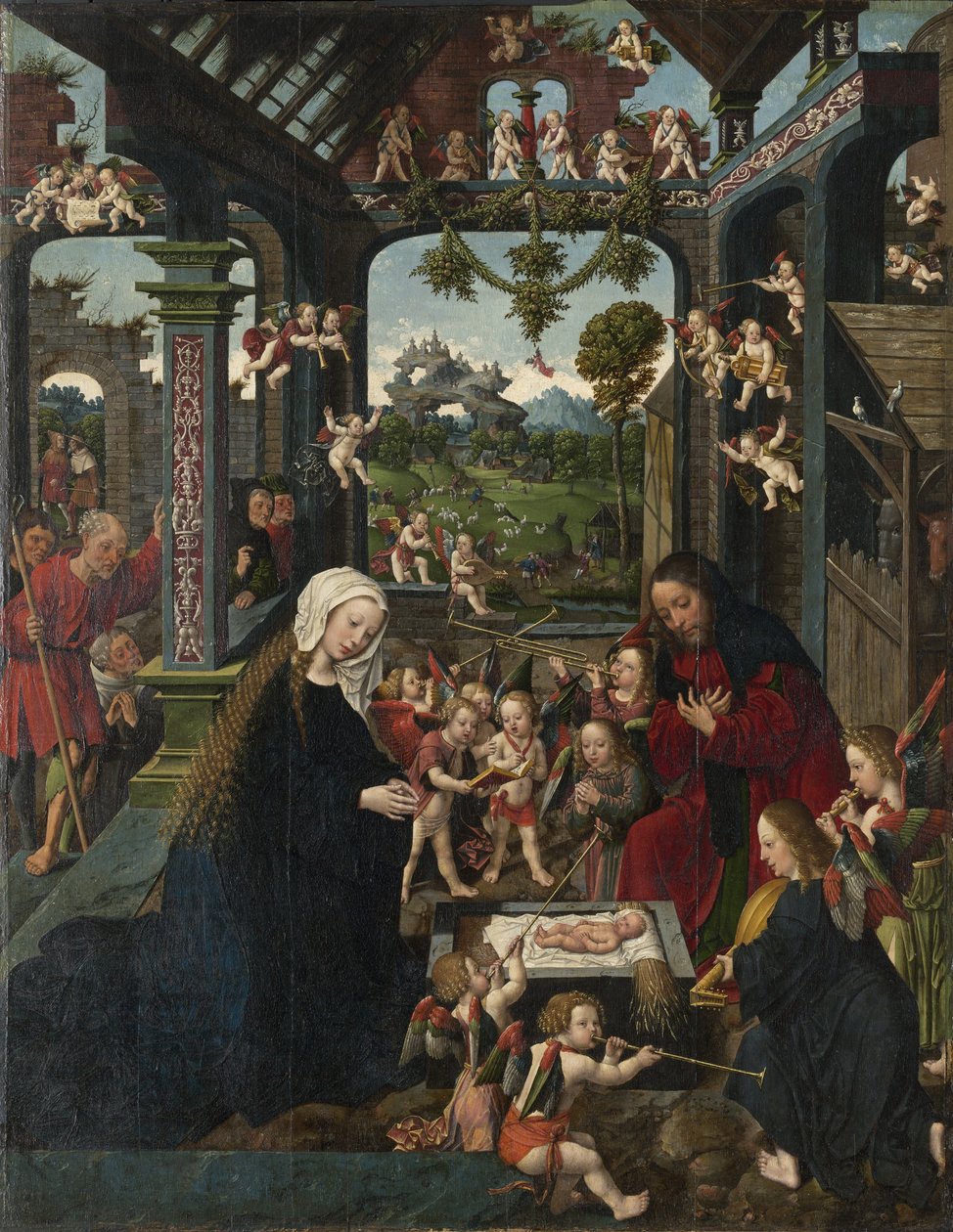 A Adoração do Menino Jesus, c.1515 de Jacob Cornelisz van Oostsanen