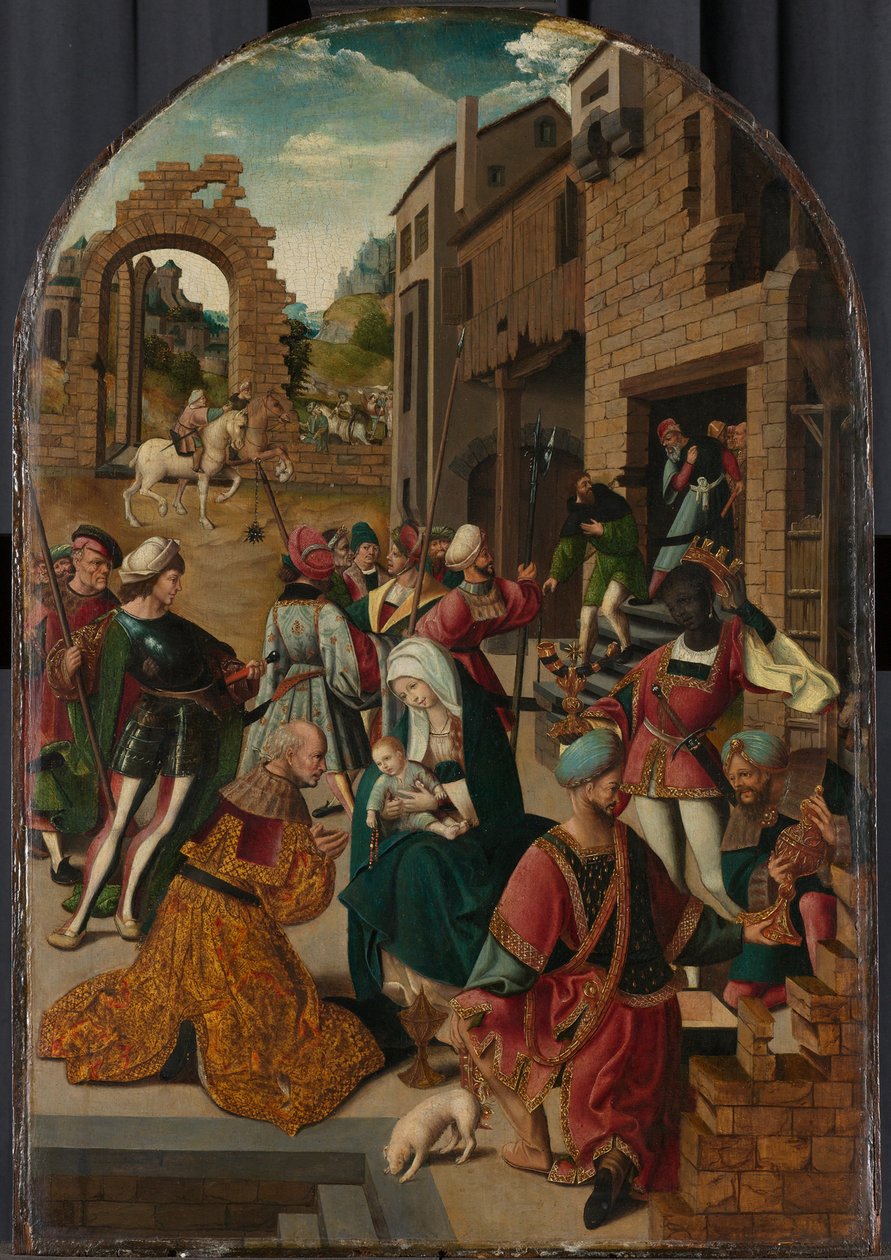 A Adoração dos Magos, c. 1510 de Jacob Cornelisz van Oostsanen