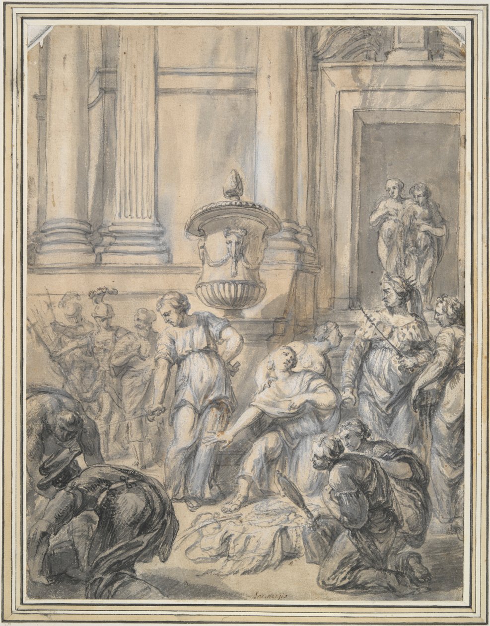 Ulisses Descobrindo Aquiles na Corte de Licomedes de Jacob Denys