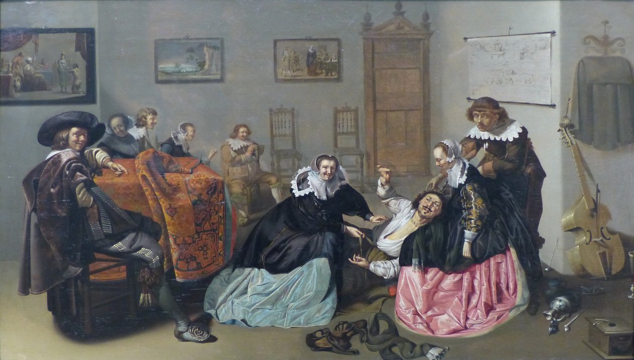 Francês: Scène galante Brothel Scene de Jacob Duck