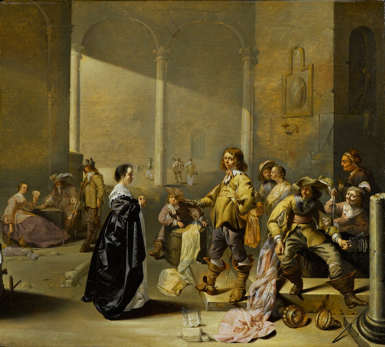 Cena de guarda com espólios de guerra, c.1635-1640 de Jacob Duck