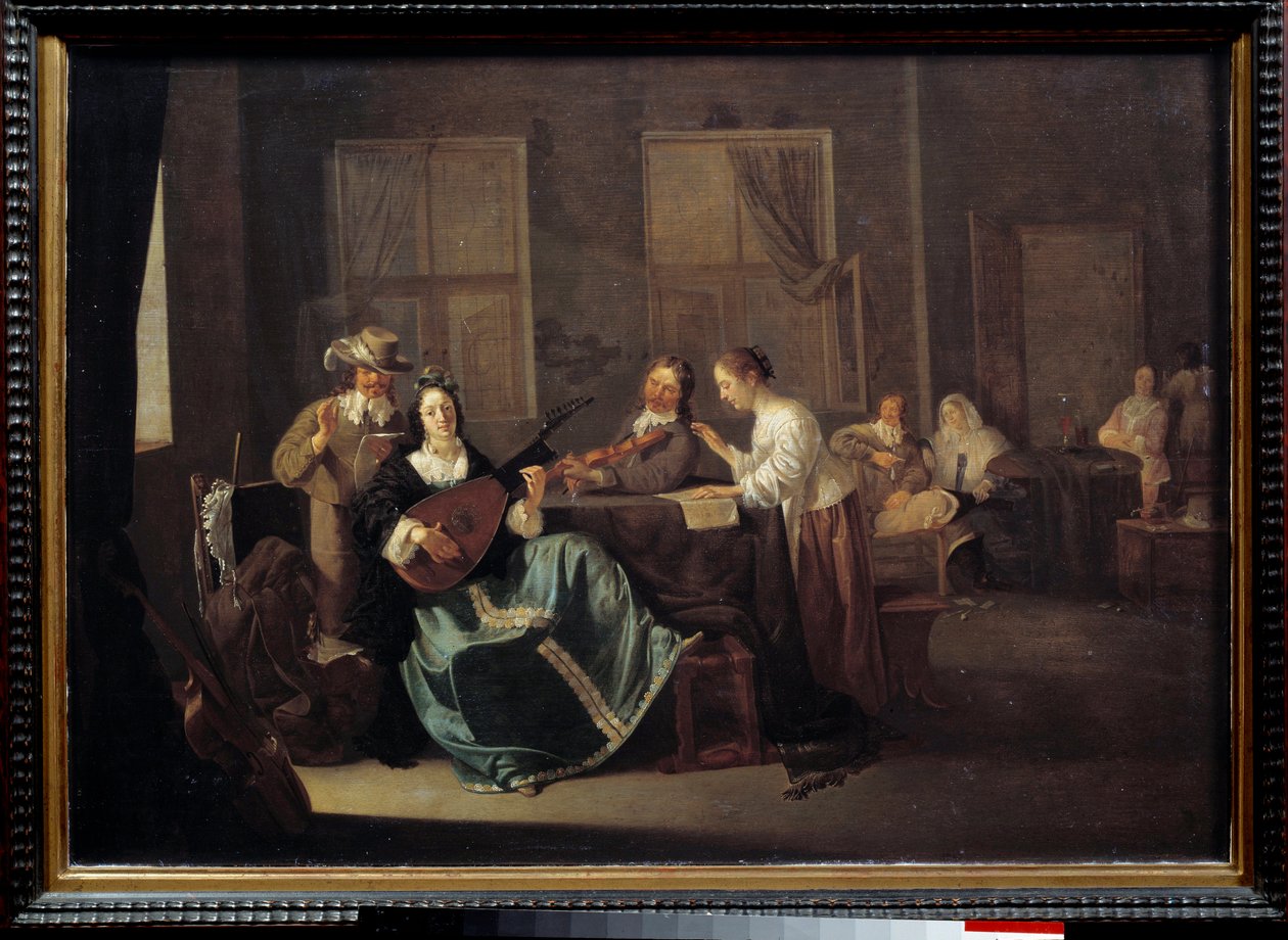 O concerto. Pintura de Jacob Duck (1600 - 1660) Ec. Flam. de Jacob Duck