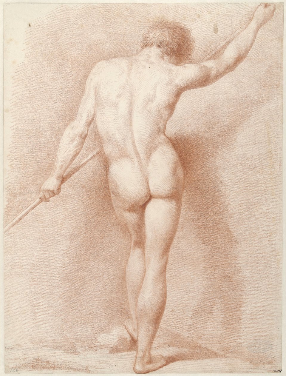 Nu masculino em pé, visto de costas de Jacob Ernst Marcus