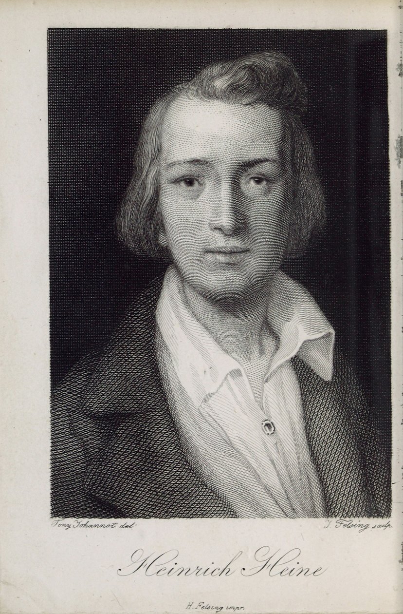 Retrato do poeta Heinrich Heine 1797-1856, 1850 de Jacob Felsing