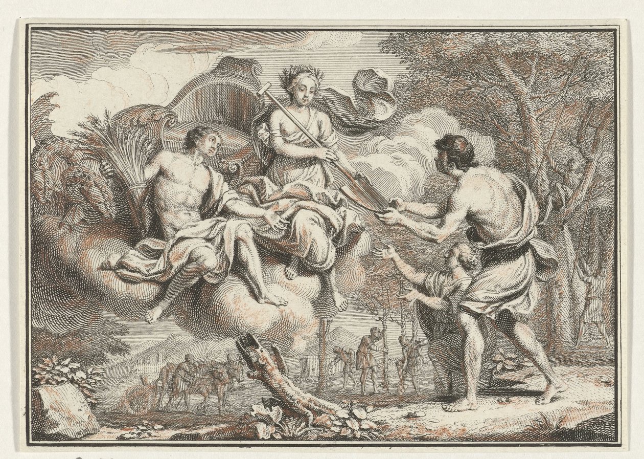 Ceres aparece para os camponeses Cenas de Virgil