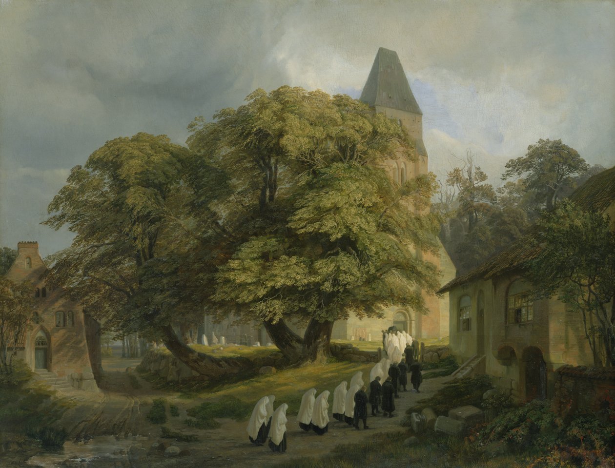 Elstorf Churchyard, perto de Hamburgo, 1837 de Jacob Gensler