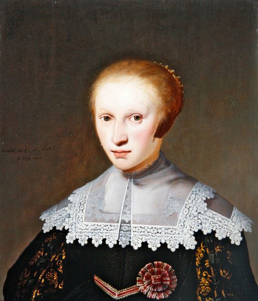 Um retrato de uma jovem senhora, com 10 anos e meio de Jacob Gerritsz Cuyp