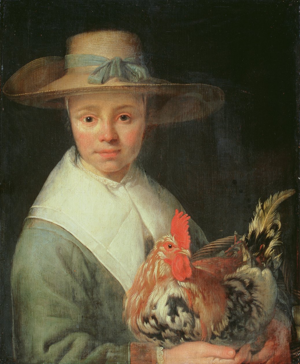Menina, com, um, galo de Jacob Gerritsz Cuyp