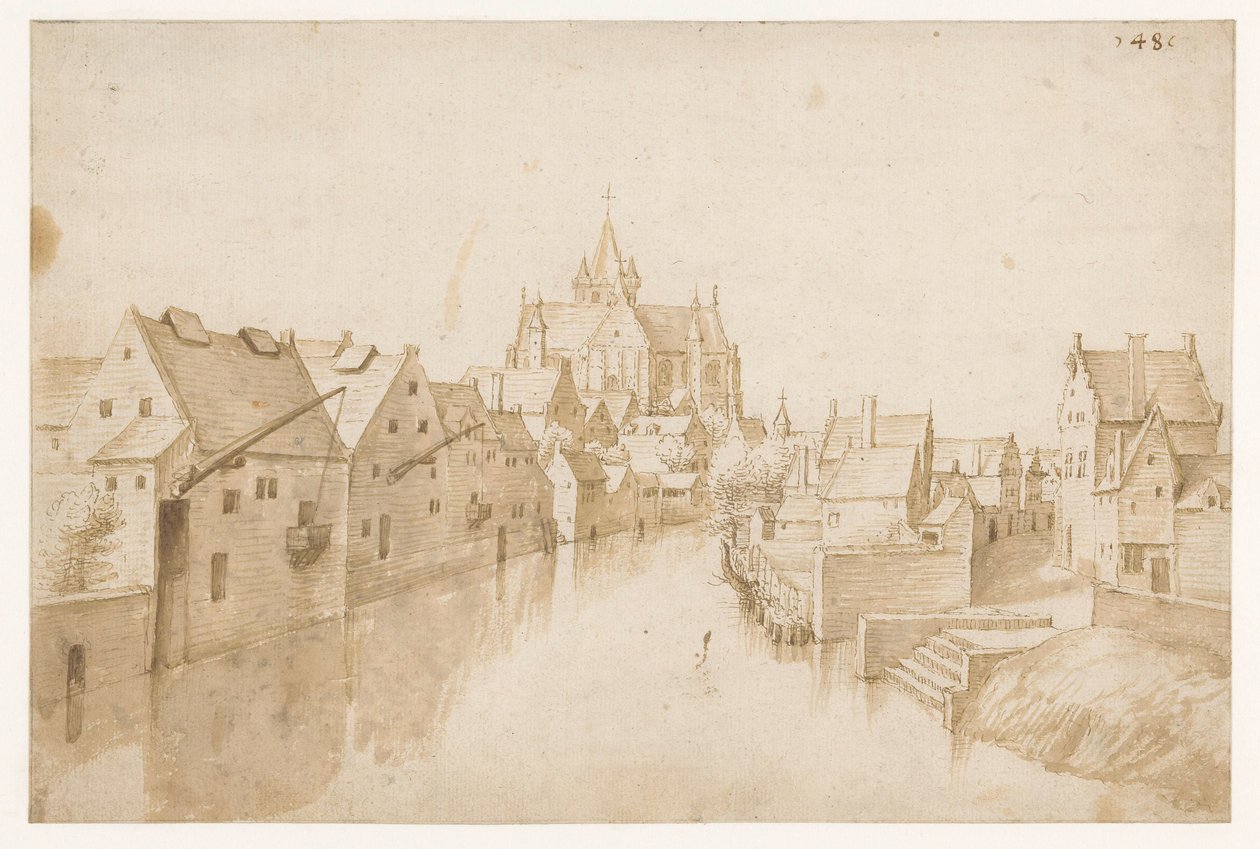 A Igreja de Nossa Senhora sobre o Dijle, em Mechelen de Jacob Grimmer (possibly)