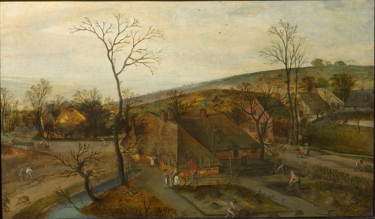 As Quatro Estações: Primavera, 1577. de Jacob Grimmer