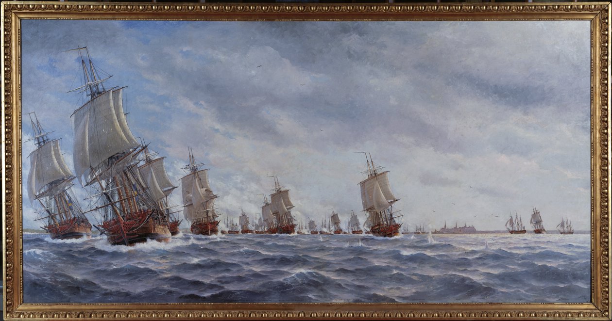 A batalha naval de Reval em 13 de maio de 1790. de Jacob Hagg