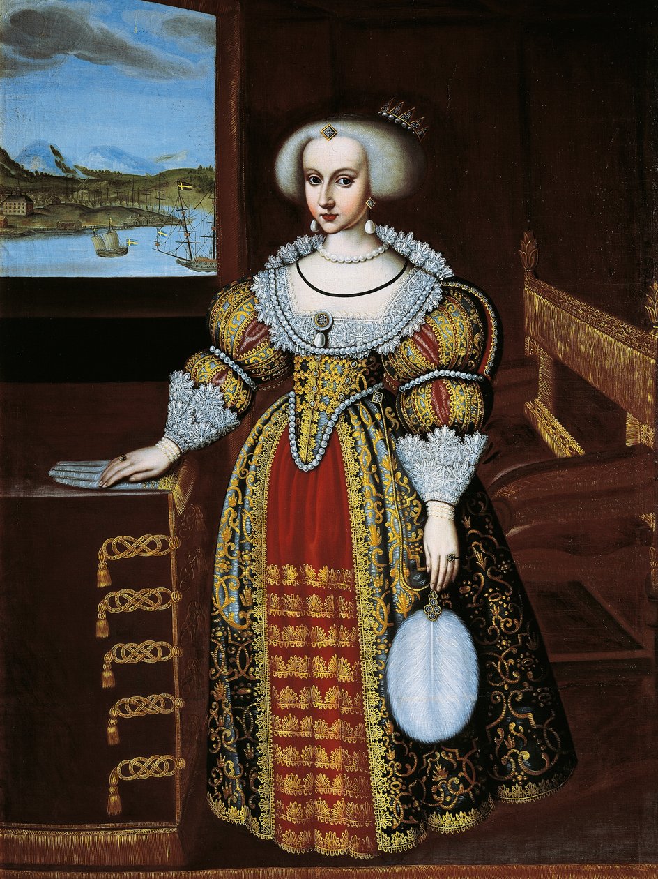 Retrato de Christina da Suécia (Estocolmo de Jacob Heinrich Elbfas