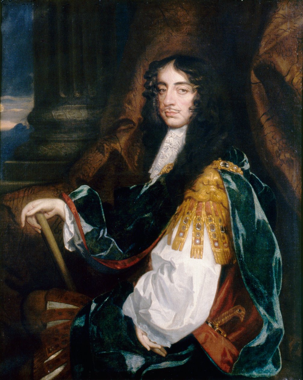 Retrato de Carlos II, c.1660 (óleo sobre tela) de Jacob Huysmans