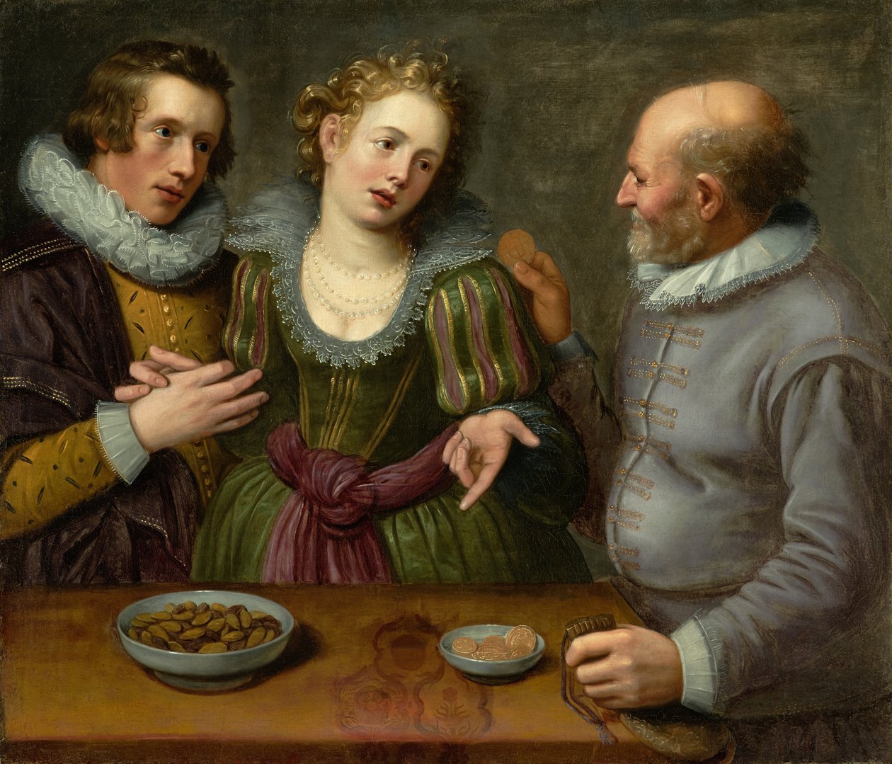 Uma alegoria do amor desigual, por volta de 1620 (óleo sobre tela) de Jacob II de Gheyn
