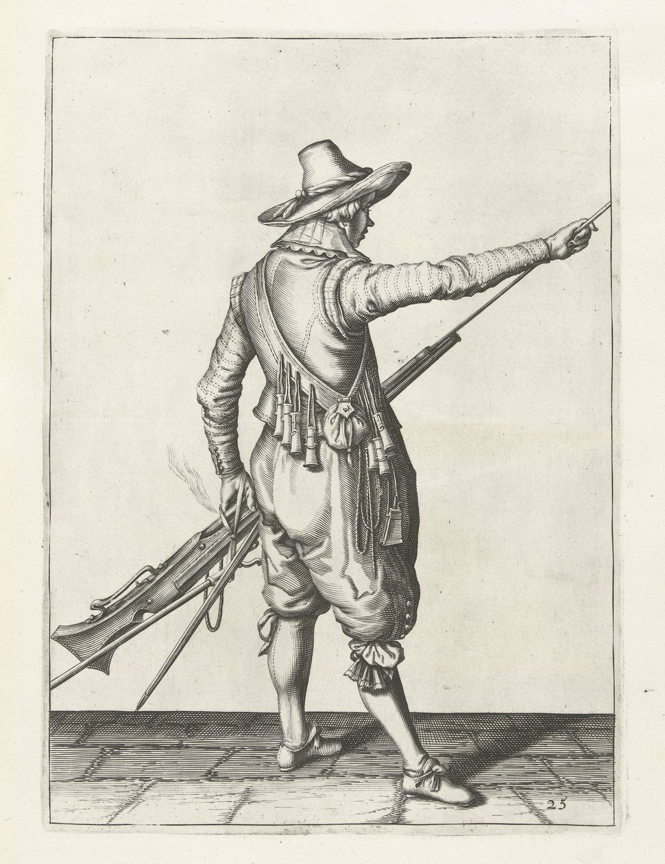 Mosquetão removendo vareta, c.1600 de Jacob II de Gheyn